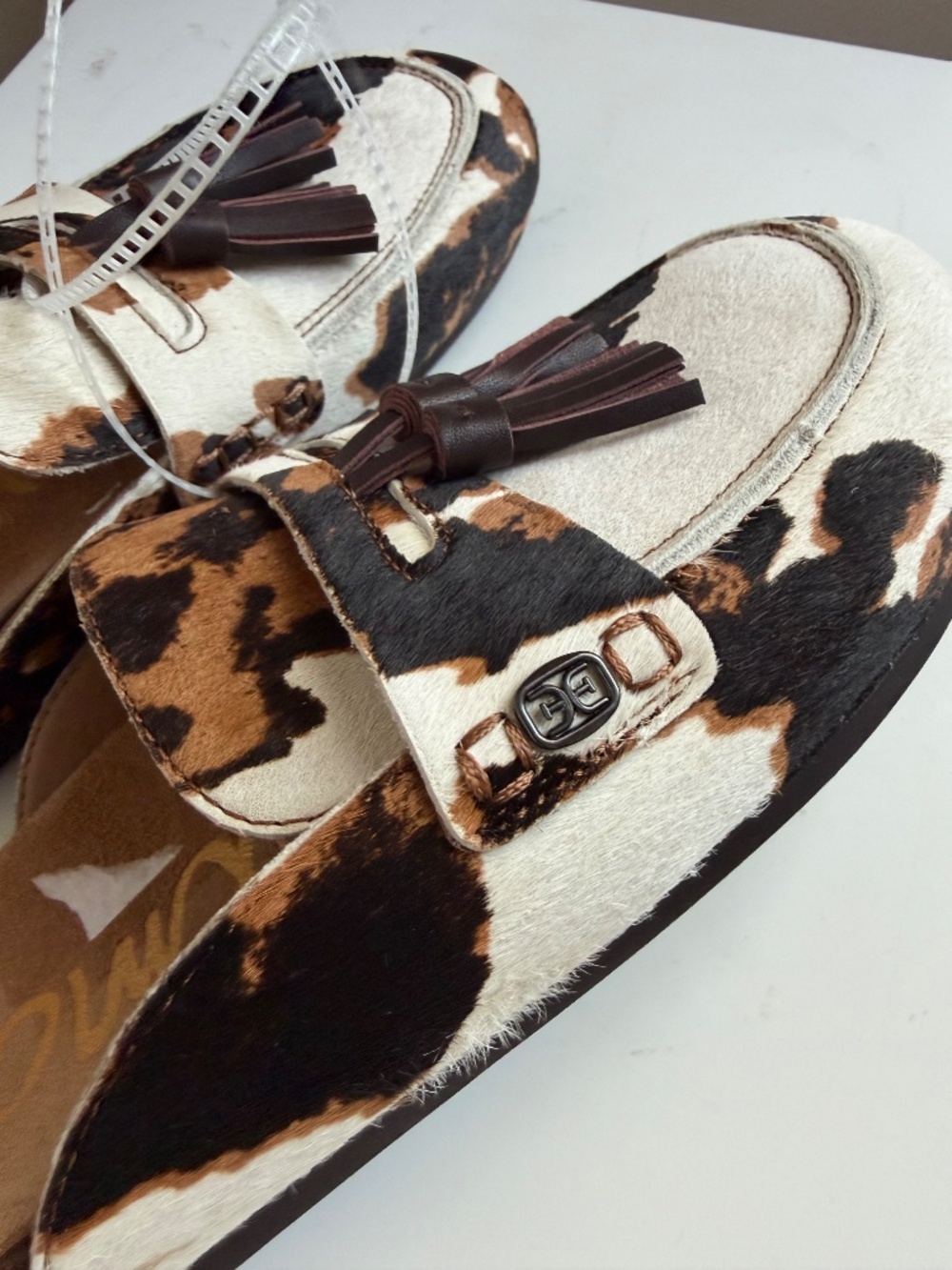 NWT Sam Edelman Astrid Animal Print Mule Brown Multi Sz 7 - Picture 9 of 10